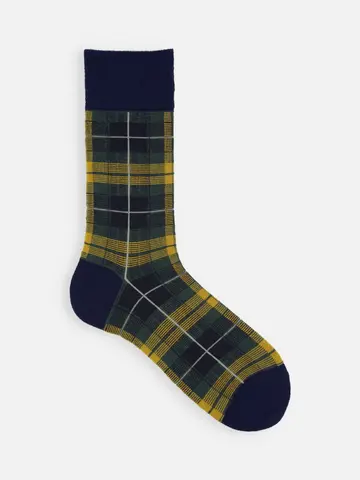 【Tabio MEN】WOOLタータンチェックレギュラー丈ソックス