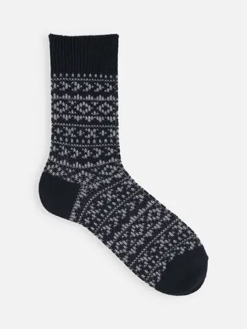 【Tabio MEN】JQフェアアイルレギュラー丈ソックス