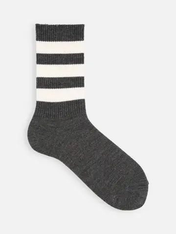 【Tabio MEN】リブベタ３ラインレギュラー丈ソックス