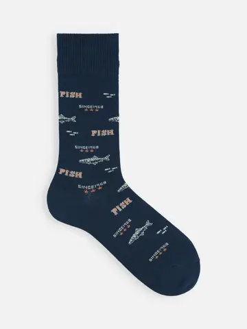 【Tabio MEN】レトロフィッシュレギュラー丈ソックス