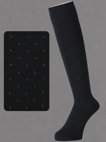 【Tabio MEN】連続シルケットピンドットロングホーズ