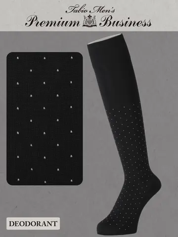 【Tabio MEN】連続シルケットピンドットロングホーズ(23.0～25.0cm)