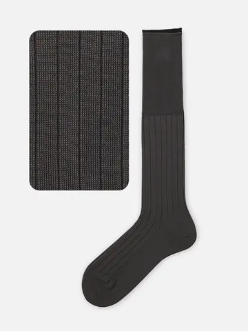 【Tabio MEN】【定番】 9×2リブロングホーズ(27.0～29.0cm)