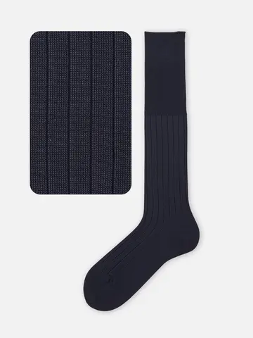 【Tabio MEN】【定番】 9×2リブロングホーズ(27.0～29.0cm)