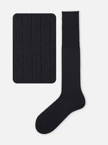 【Tabio MEN】【定番】 9×2リブロングホーズ(27.0～29.0cm)