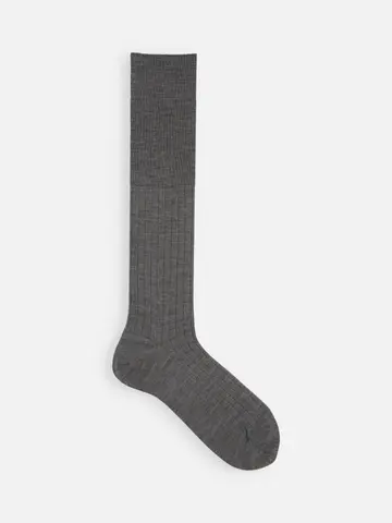 【Tabio MEN】Super120’sウールドレスリブロングホーズ