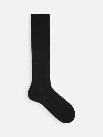 【Tabio MEN】ウール6×2リブロングホーズ