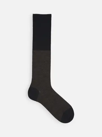 【Tabio MEN】ウールヘリンボンロングホーズ