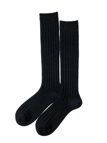 【Tabio MEN】WEB限定/WOOL太リブハイソックス