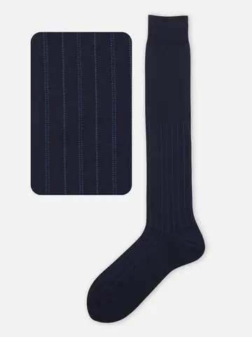 【Tabio MEN】【定番】チョークストライプロングホーズ