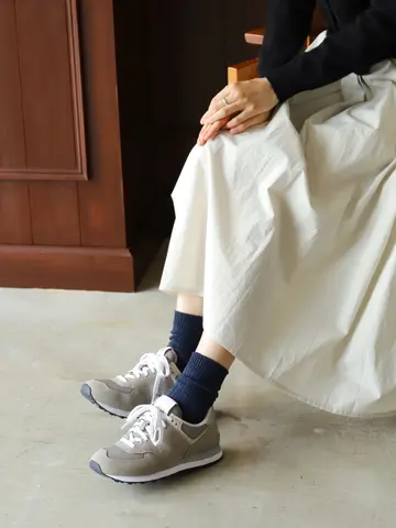 【WEB限定】上品な大人カラーリブショートソックス