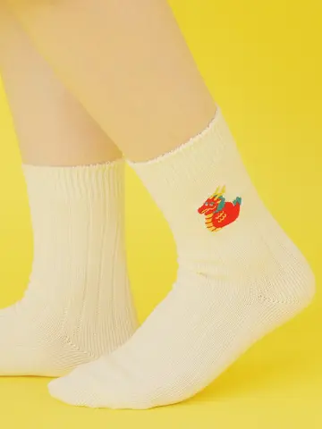 【WEB限定】龍、タツノオトシゴ刺繍ソックス