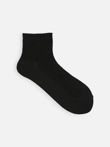 【WEB限定・ドライタッチ】絶妙な丈のリブショートソックス