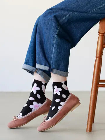 【永楽屋コラボ】滝桜プリントソックス