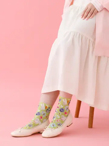 【WEB限定・予約受注】東ちなつコラボ アニマルシュガープリントソックス