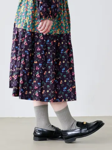 【WEB限定】薄手6×2リブショートソックス