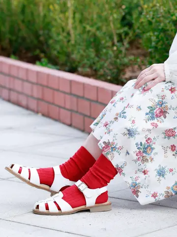 【WEB限定】薄手6×2リブショートソックス