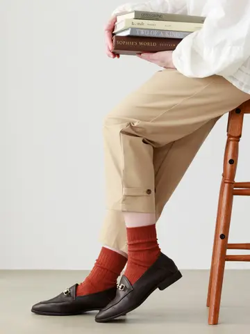 【WEB限定】薄手6×2リブショートソックス