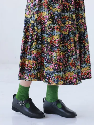 【WEB限定】薄手6×2リブショートソックス