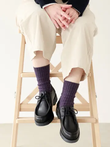 【WEB限定】メランジウールリブソックス