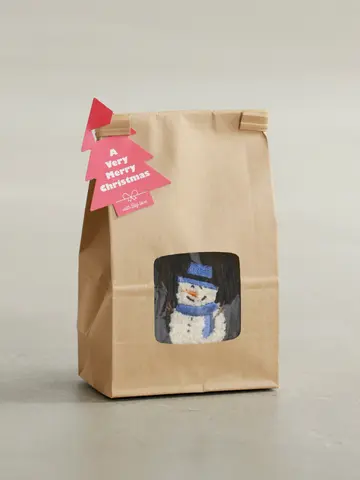 クリスマスギフト WINTER HOLIDAYワッペン刺繍ソックス