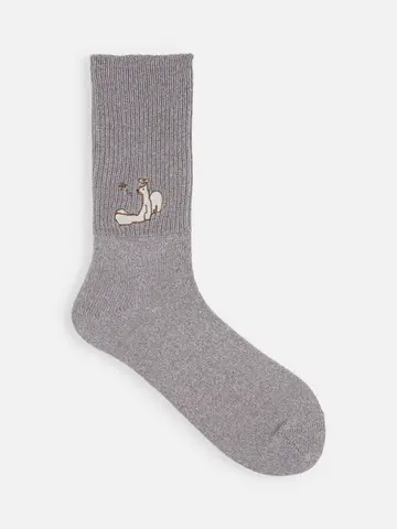 岡山限定【llnuit】天使刺繍Mixグリッターラメソックス