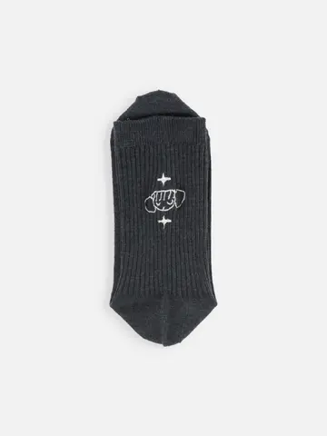 岡山限定【llnuit】フェイス刺繍2×2リブソックス