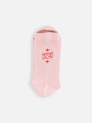 岡山限定【llnuit】フェイス刺繍2×2リブソックス