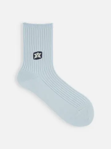 岡山限定【llnuit】星刺繍 PUREWOOL2×2リブクルー