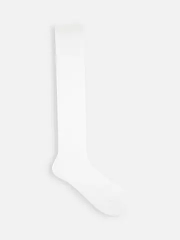 コットンメッシュレースハイソックス