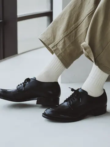 【Tabio MEN】WEB限定/リブ鹿の子ベタクルーソックス