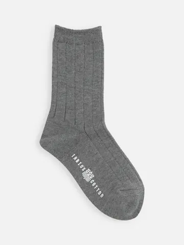 【TABIO’S COTTON】FatRib クルー丈ソックス（19-21㎝）