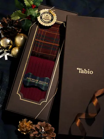 【Tabio MEN】CHECK & DRESS RIB SET