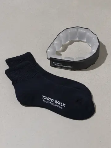 【WEB限定】FIVES×TABIO WALK 魔氷リング＋パイルソックスセット【ブラック】