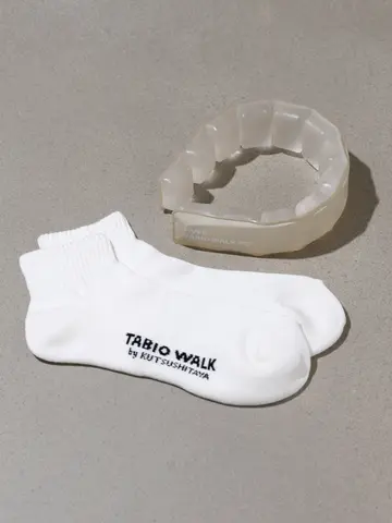 【WEB限定】FIVES×TABIO WALK 魔氷リング＋メッシュパイルソックスセット【ホワイト】