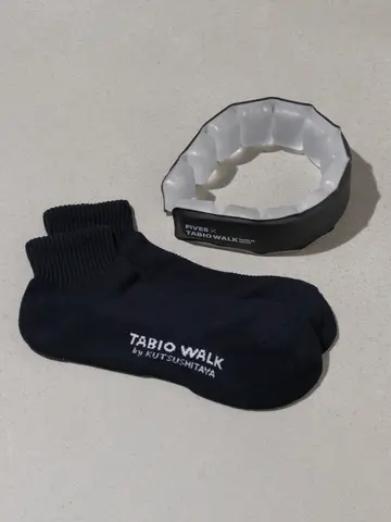【WEB限定】FIVES×TABIO WALK 魔氷リング＋メッシュパイルソックスセット【ブラック】