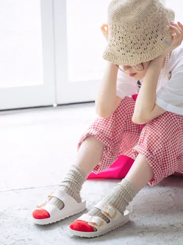 ヴィンテージリブベタつま先切り替えソックス