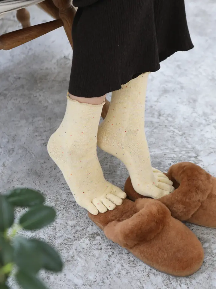 杢カラフルネップ五本指ショートソックス ( 021131859 ) | 靴下屋公式