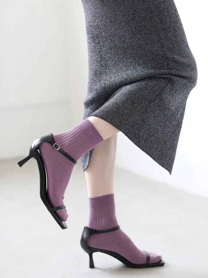 シルケット5×2リブショートソックス ( 021131990 ) | 靴下屋公式