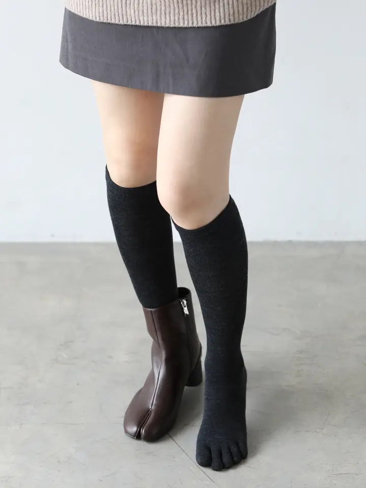 梳毛五本指ハイソックス ( 021170187 ) | 靴下屋公式通販 Tabio