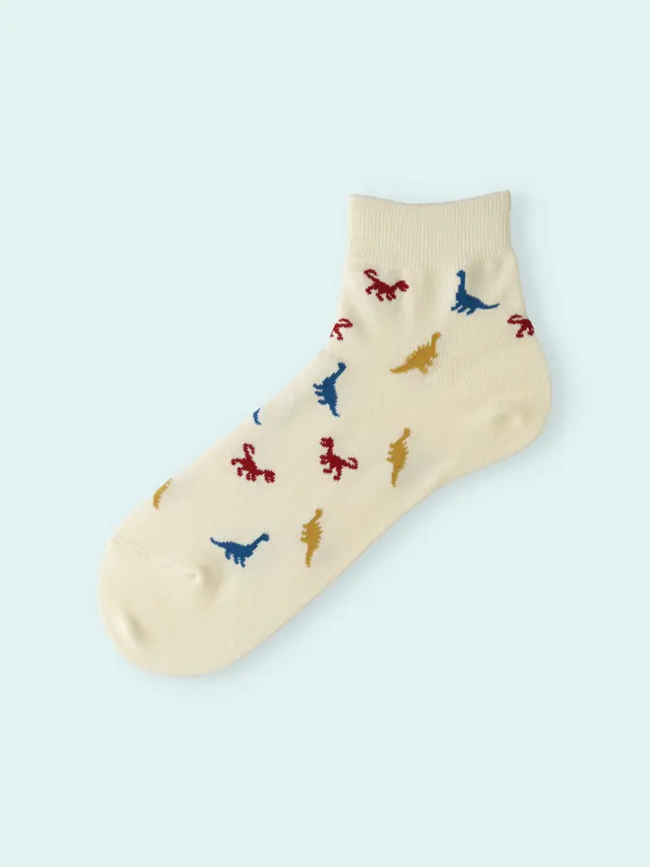 3足1,386円】メンズ 恐竜柄ショートソックス ( 032130101