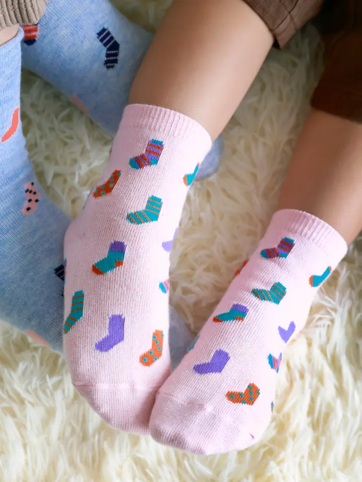 3足1,485円】キッズ 靴下柄ショートソックス / 16-18cm ( 033142039