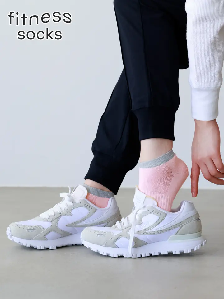 快脚Labo】フィットネス/トップラメスニーカー丈ソックス ( 051120025