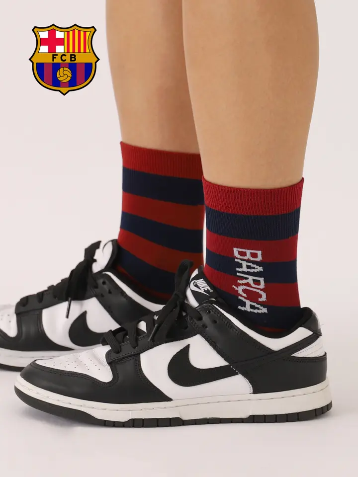 FC Barcelona ボーダーソックス ( 062131313 ) | 靴下屋公式通販 Tabio