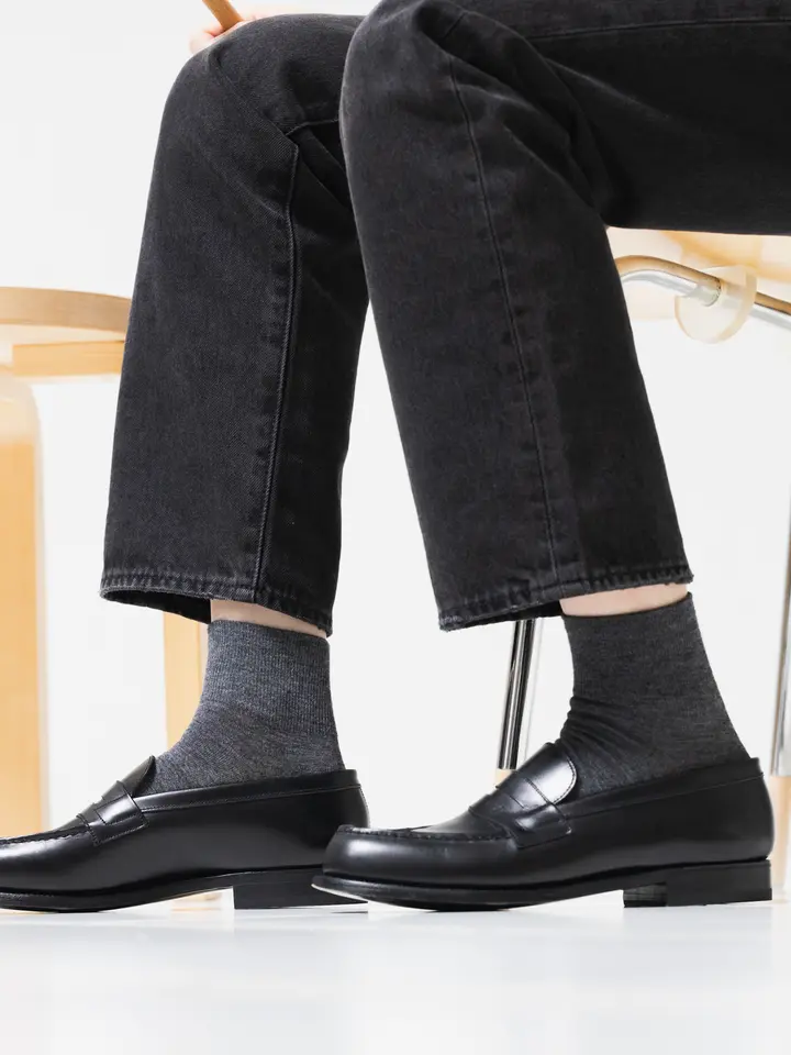 Tabio MEN】ライトウールショート丈ソックス ( 062131356