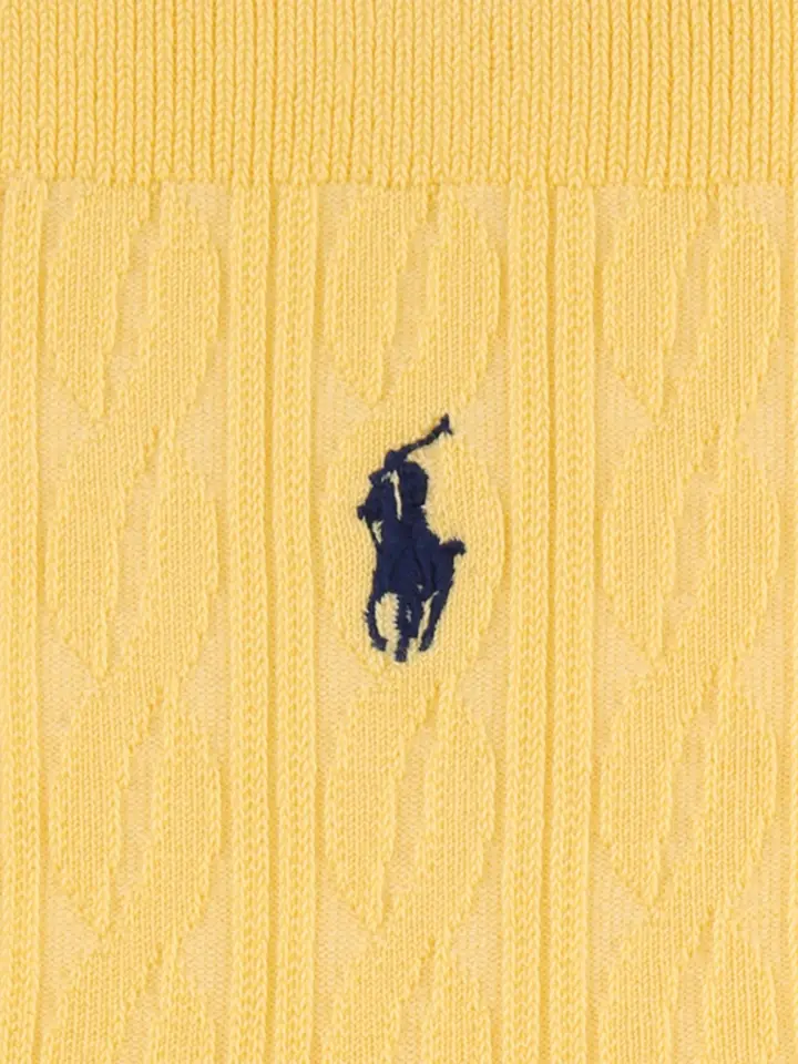 MEN】POLO ポニー刺繡ケーブル柄レギュラー丈ソックス ( 062140094