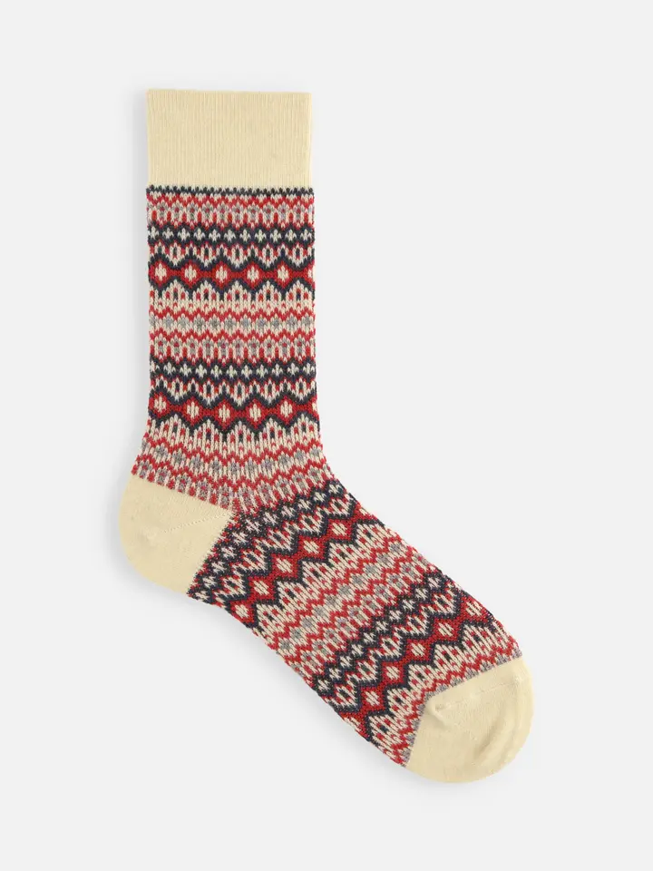 Tabio MEN】紡毛フェアアイルニットレギュラーソックス ( 062142126