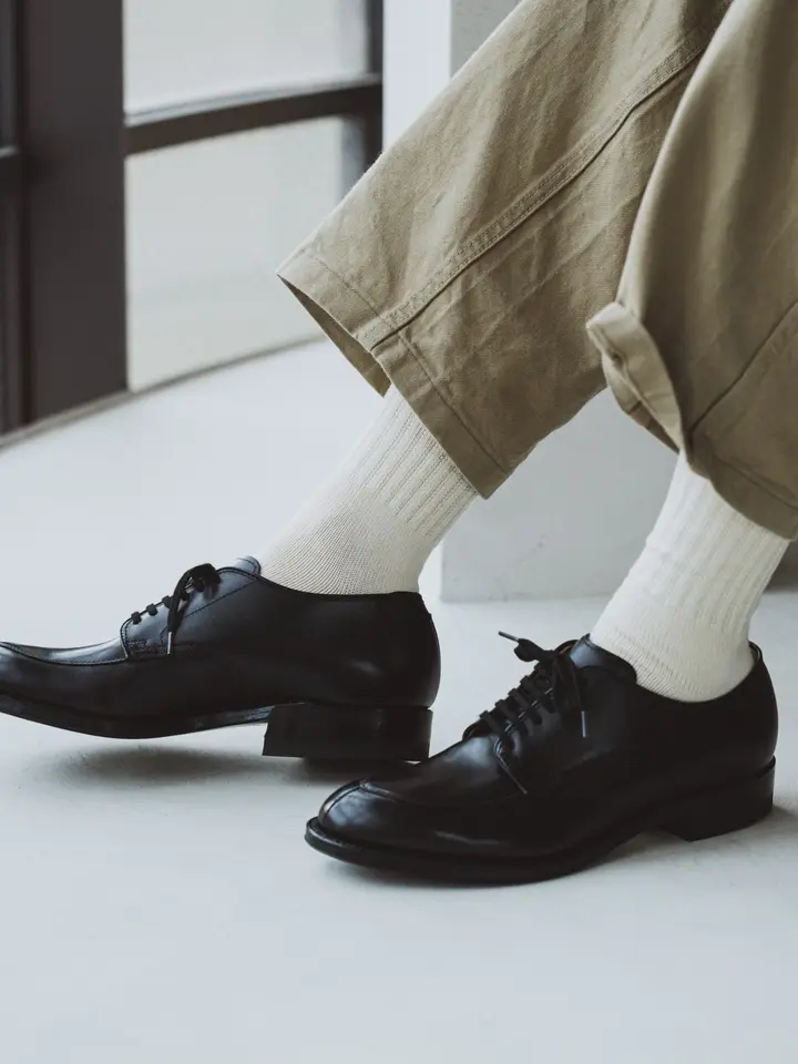 Tabio MEN】WEB限定/リブ鹿の子ベタクルーソックス ( 082140023