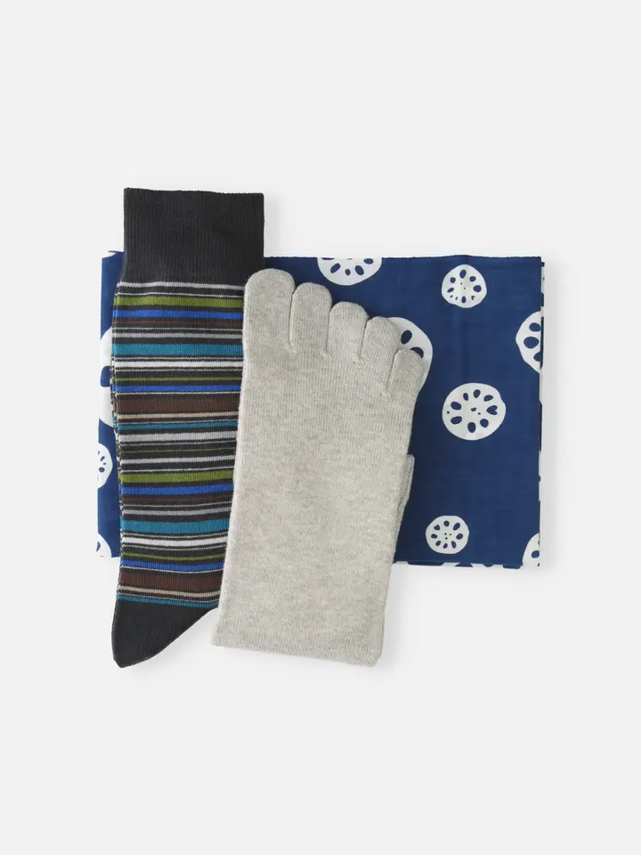 Web限定 敬老の日 おじいちゃんセット 手ぬぐい付き Renkon 靴下屋公式通販 Tabio オンラインストア