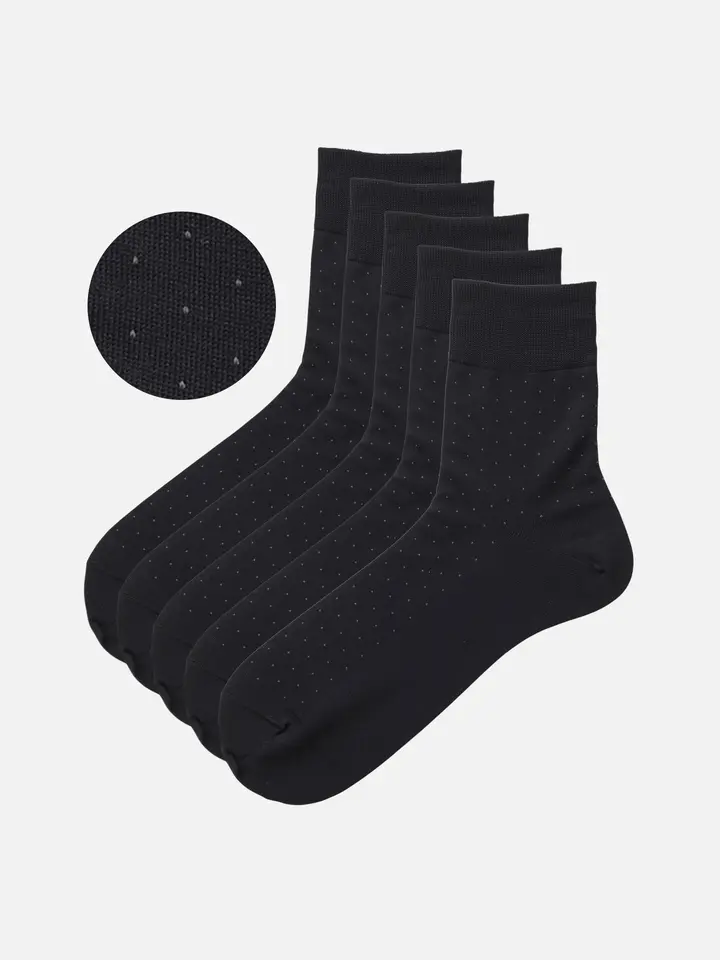 メンズ ピンドットビジネスショートソックス5足 靴下屋公式通販 Tabio オンラインストア 送料無料